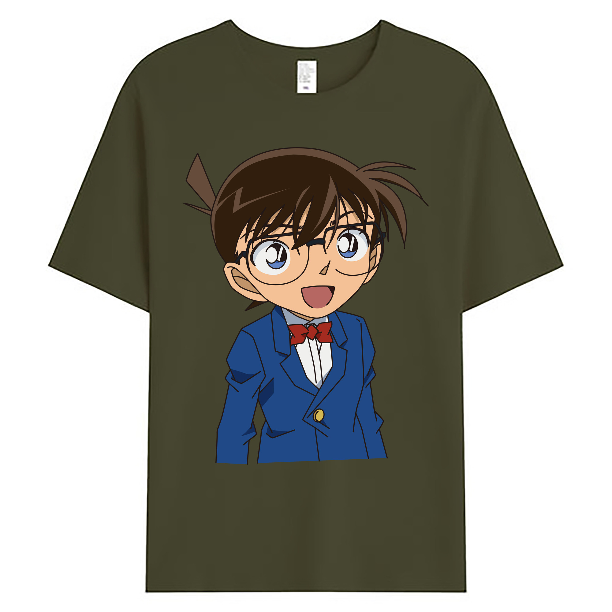（画像用） 名探偵コナン 江戸川 コナン Detective Conan Conan Edogawa 綿100％ メンズ半袖Tシャツ｜肌触りやわらか＆通気性